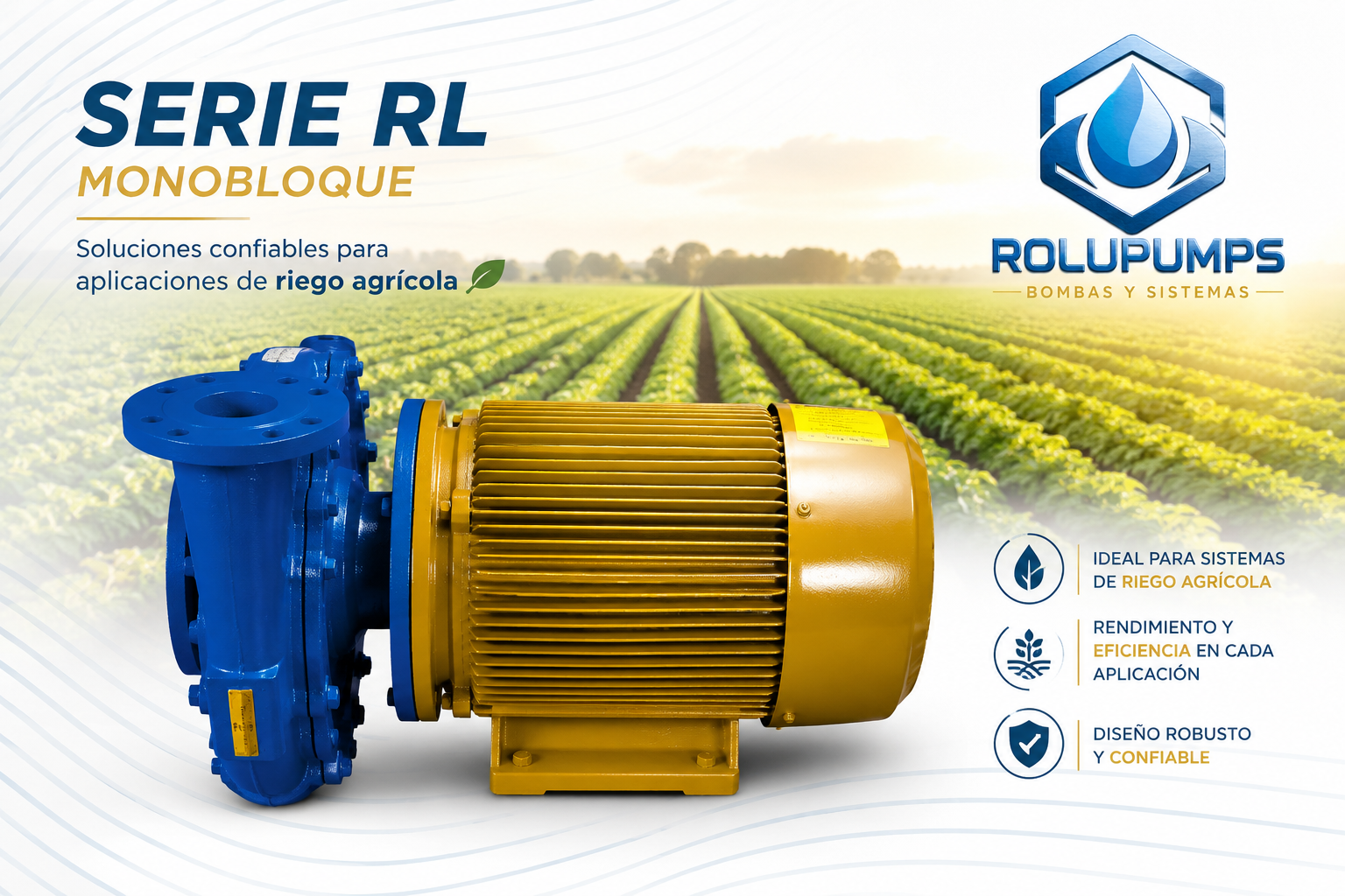 Bomba Centrífuga Horizontal Serie RL ROLUPUMPS