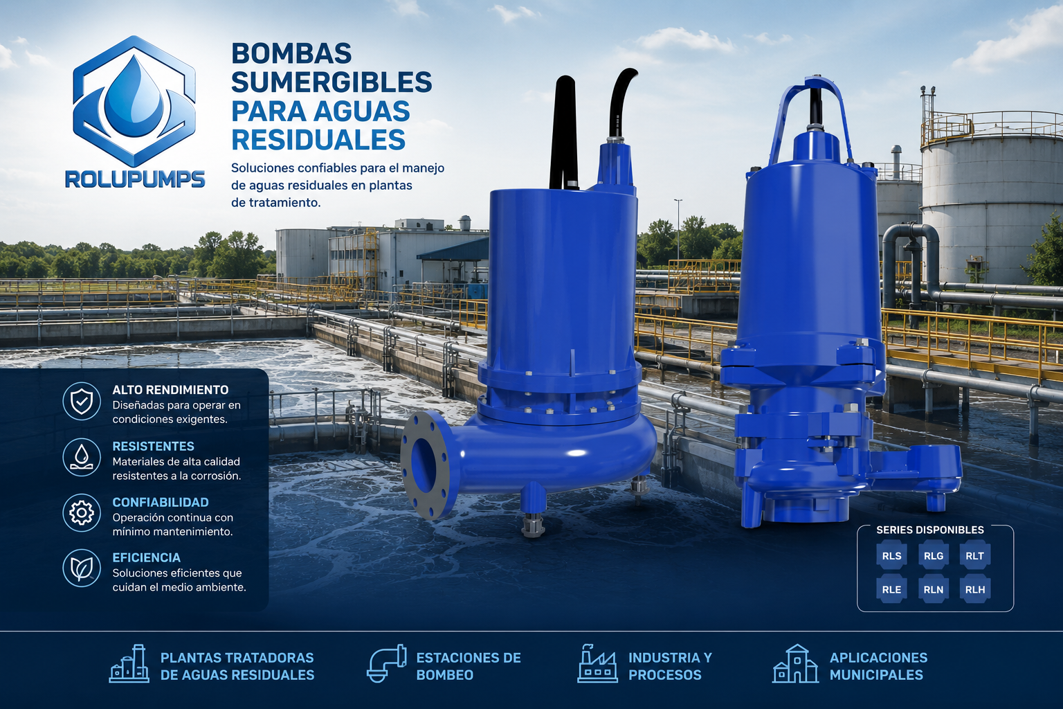 Serie Sumergible Aguas Residuales ROLUPUMPS